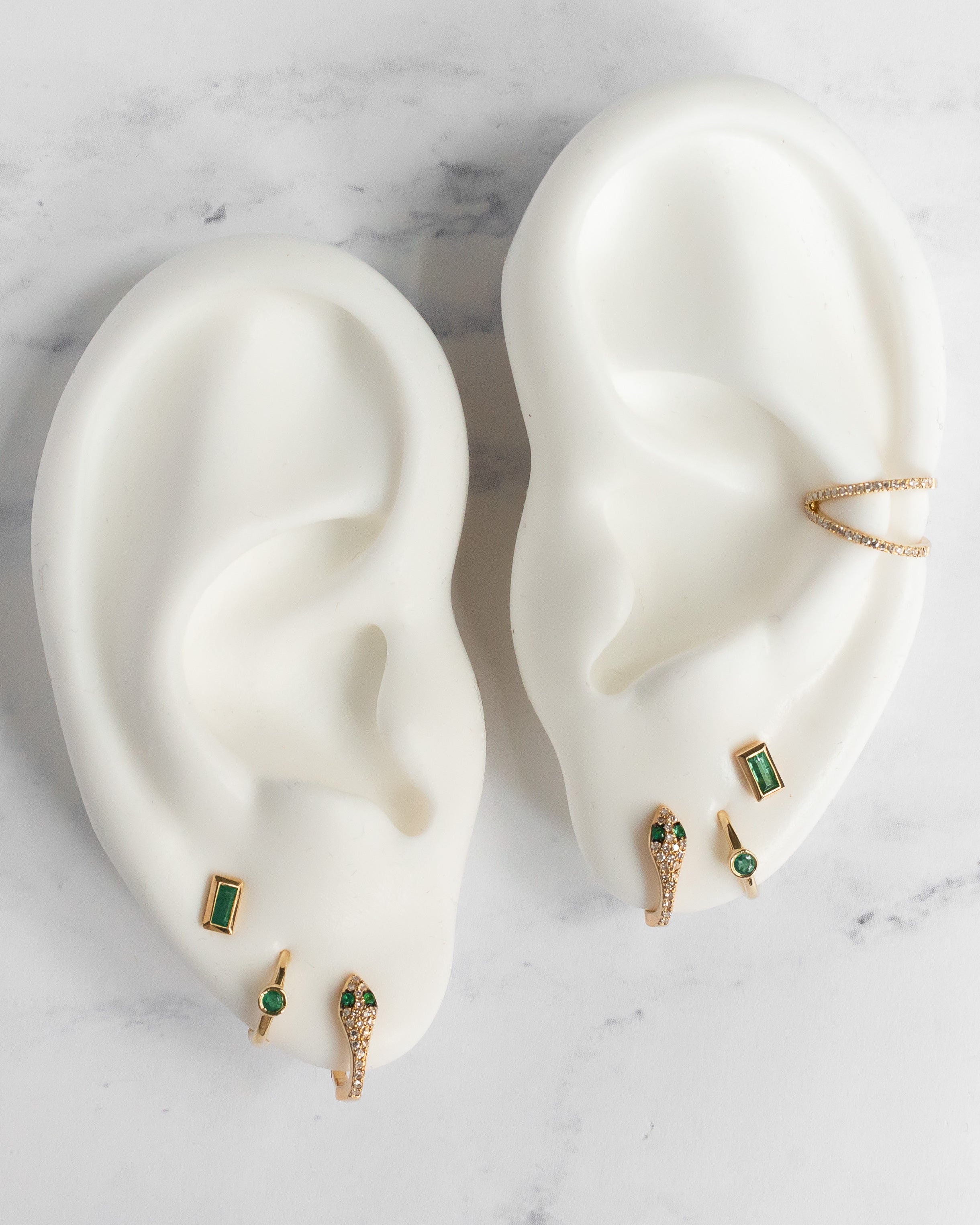 Double Diamond Ear Cuff Zoe Lev Jewelry