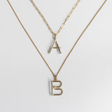 14k Gold Large Initial Nail Pendant Personalized Zoe Lev Jewelry