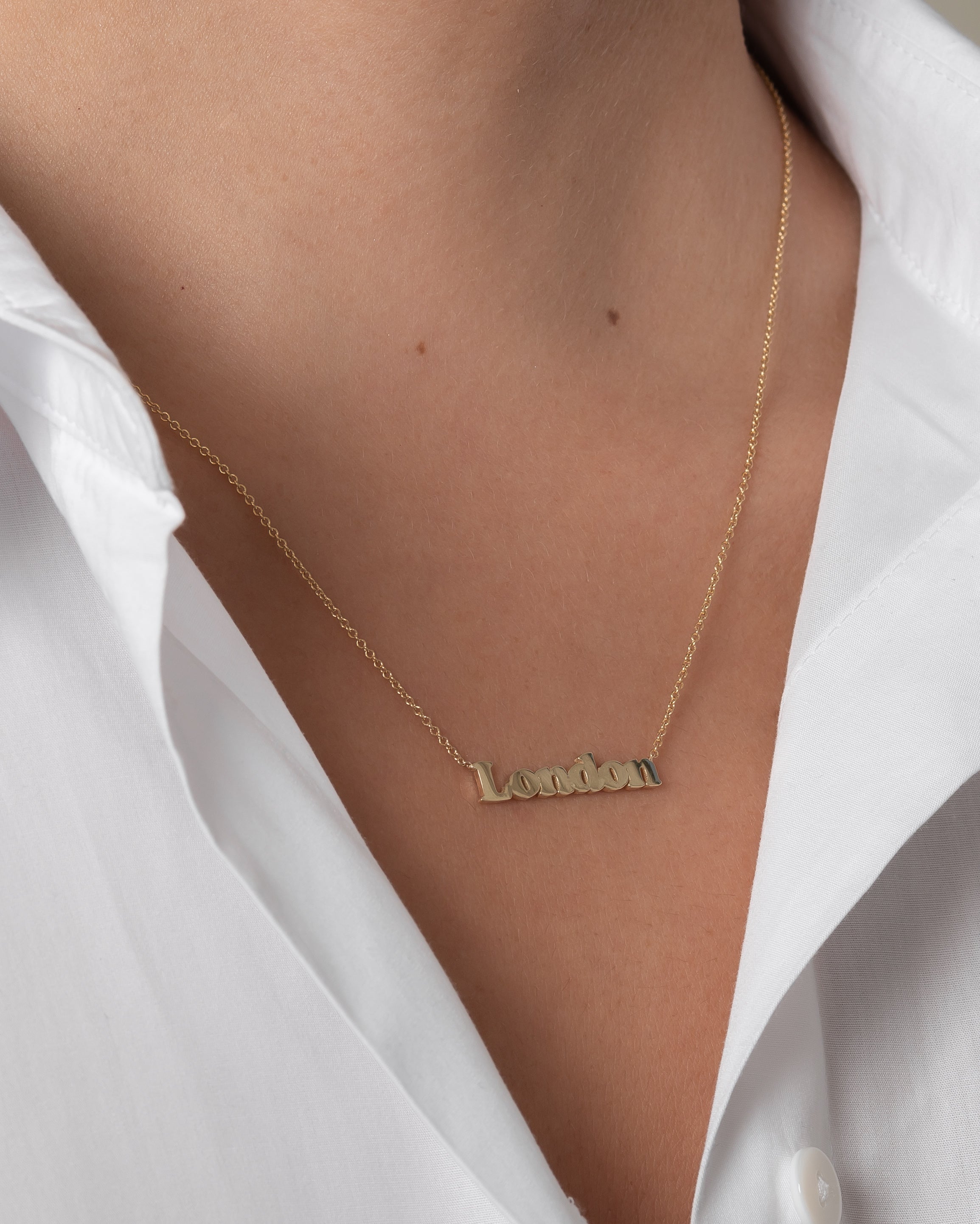 14k Gold Block Name Necklace Personalized Zoe Lev Jewelry