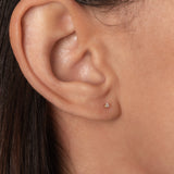 Mini 4 Prong Diamond Stud Earrings Zoe Lev Jewelry