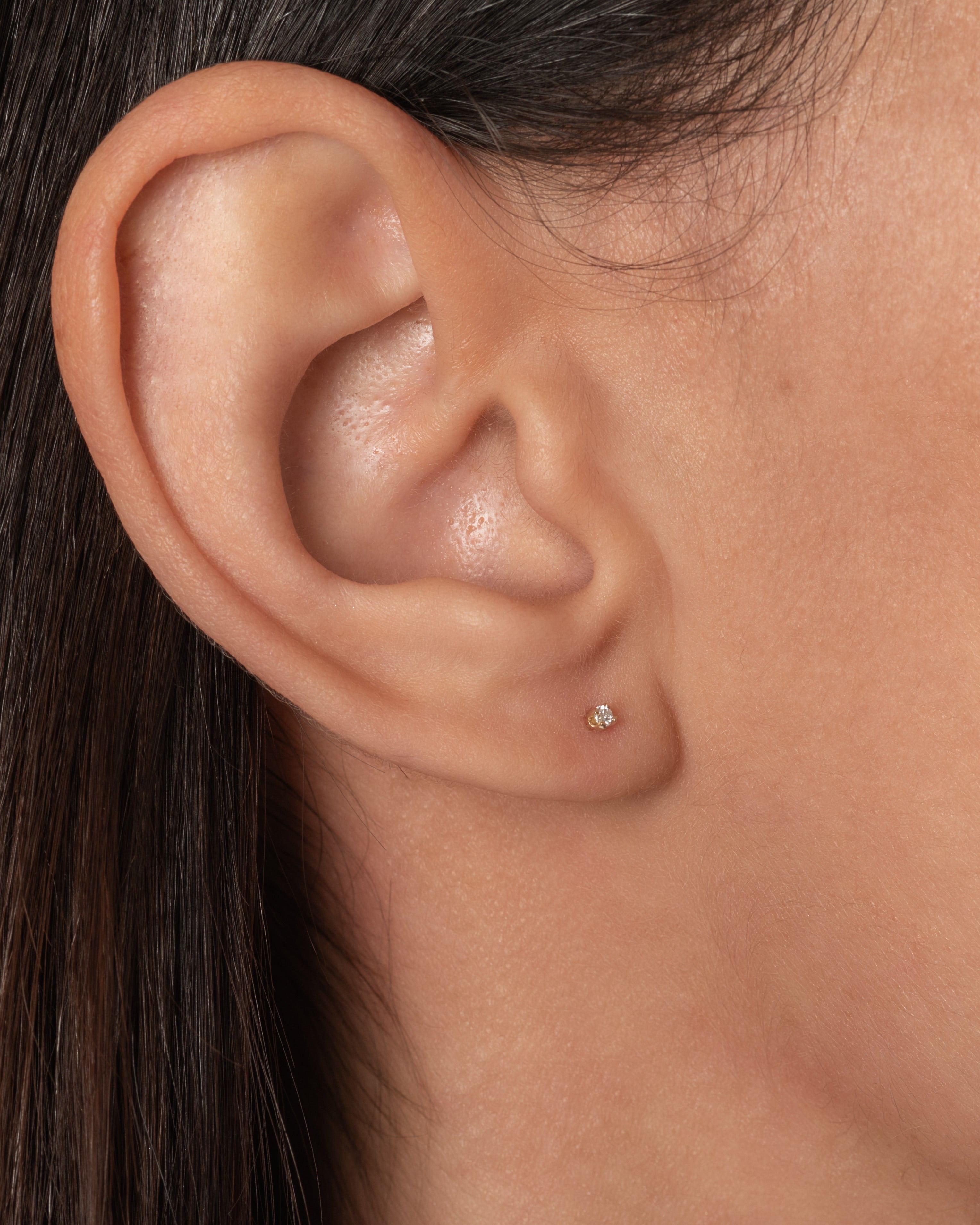 Mini 4 Prong Diamond Stud Earrings Zoe Lev Jewelry