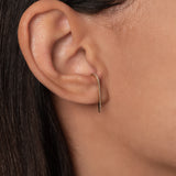 Diamond Curved Bar Stud Earrings Zoe Lev Jewelry