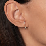 Diamond Curved Bar Stud Earrings Zoe Lev Jewelry