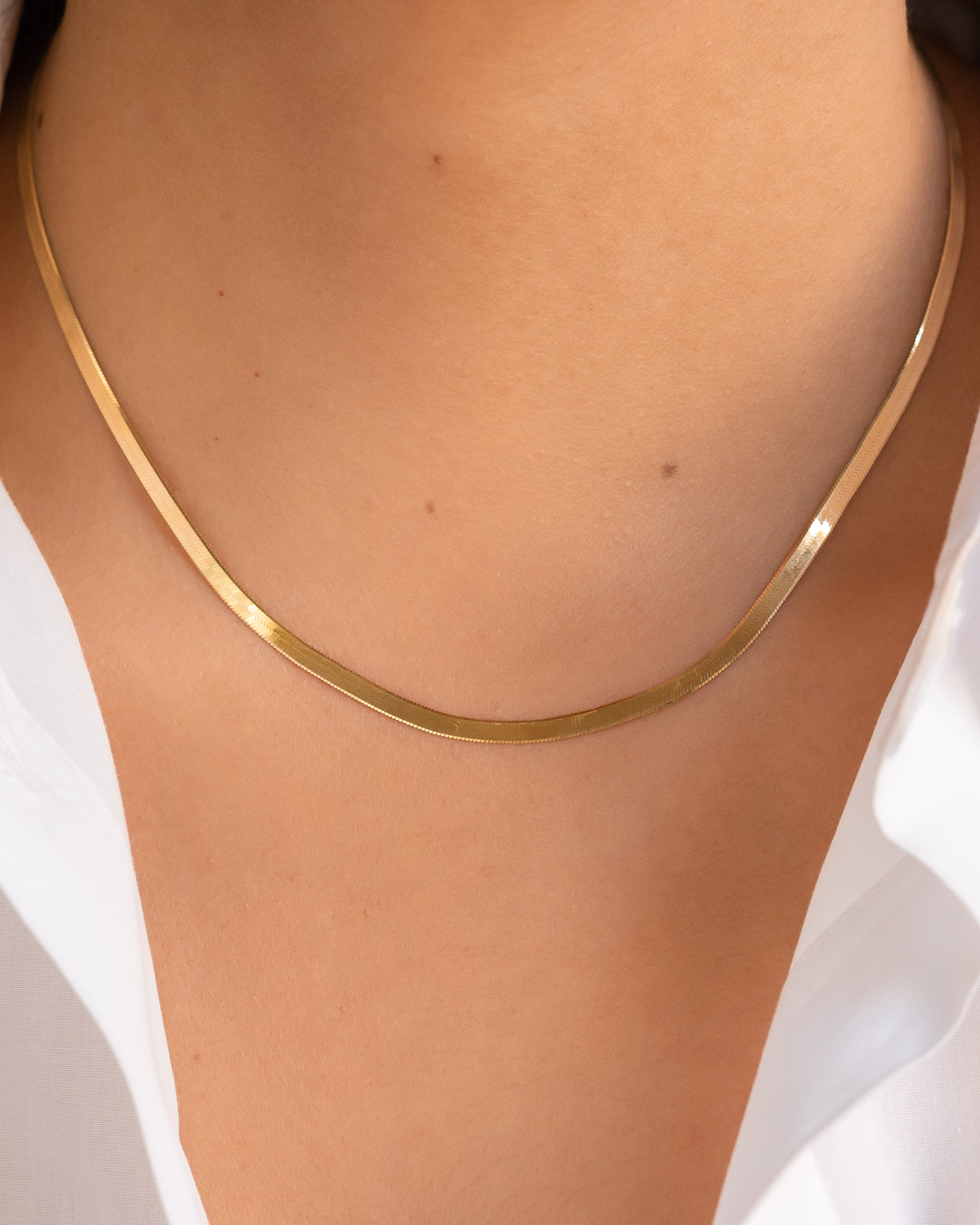 3MM 14k Gold Filled Flat Figaro Dainty Chain Necklace Layering – YanYa