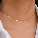 14k Gold Mirror Chain Link Necklace Chains Zoe Lev Jewelry