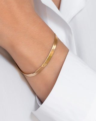 14k Gold Large Herringbone Bracelet