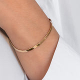 14k Gold Herringbone Bracelet Zoe Lev Jewelry