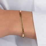 14k Gold Herringbone Bracelet Zoe Lev Jewelry