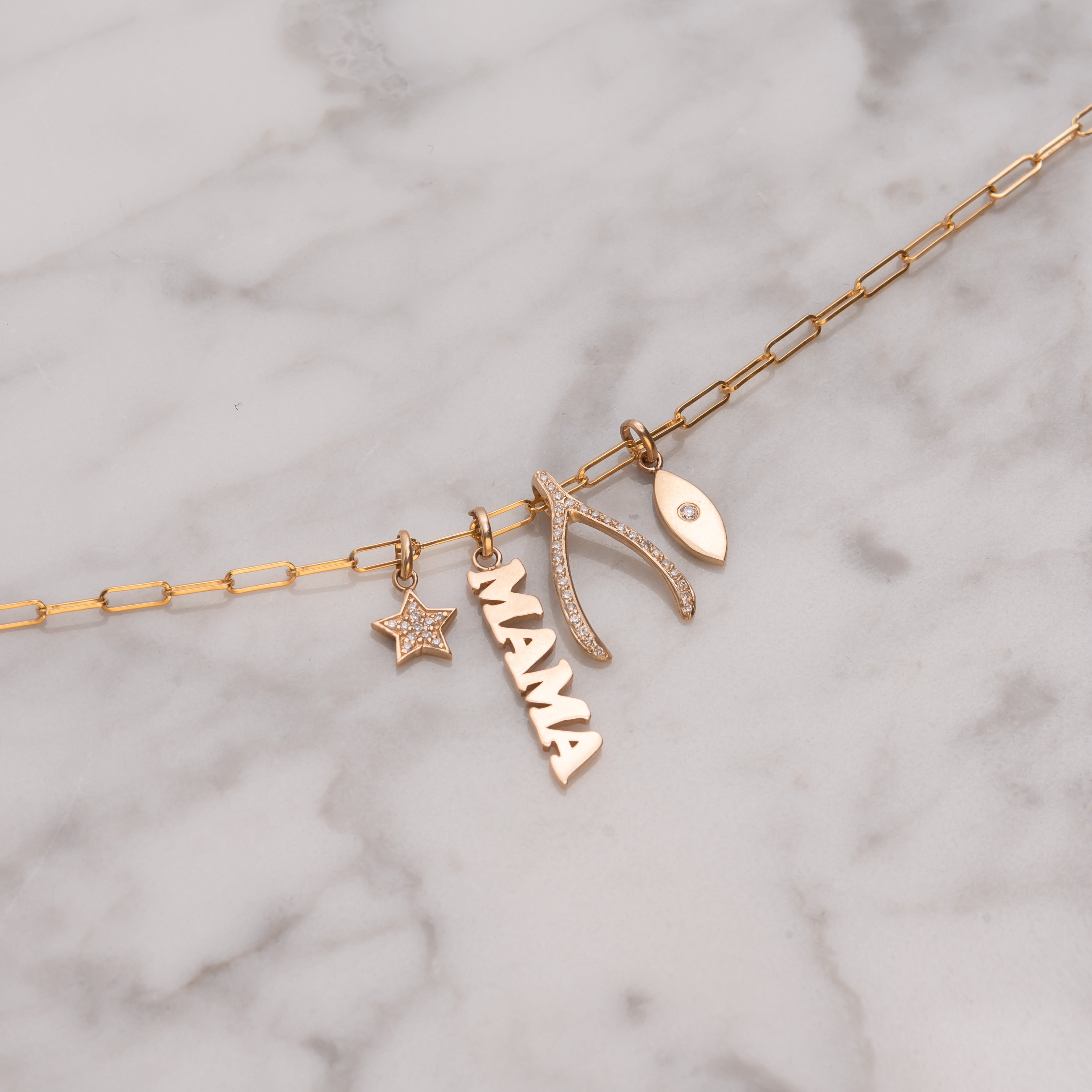 14k Gold Mama Pendant Zoe Lev Jewelry