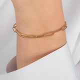 14k Gold Extra Large Paper Clip Chain Bracelet Chains Zoe Lev Jewelry
