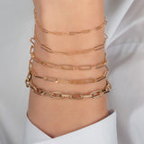 14k Gold Extra Large Paper Clip Chain Bracelet Chains Zoe Lev Jewelry
