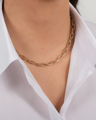 14k Gold Extra Large Open Link Chain Necklace