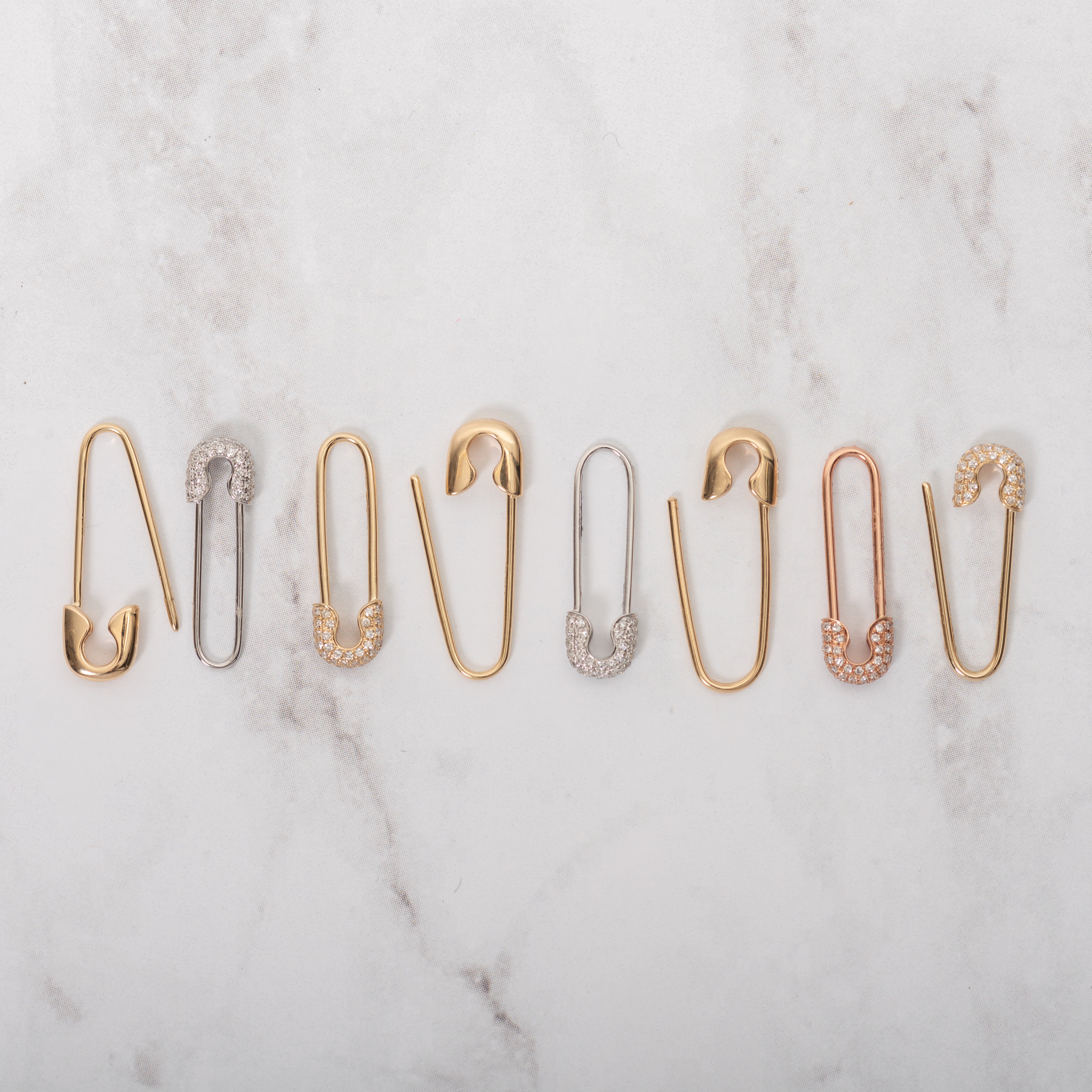 Diamond Safety Pin Pendant Zoe Lev Jewelry