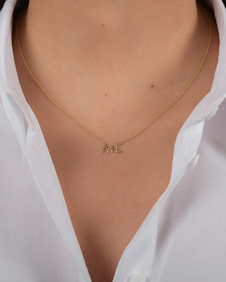 14k Gold Equation Necklace