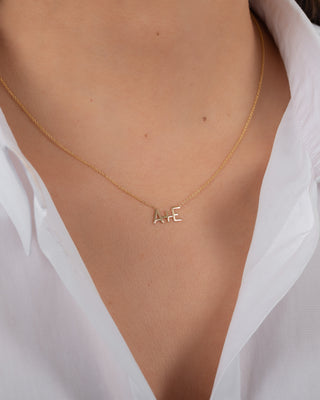 14k Gold Equation Necklace