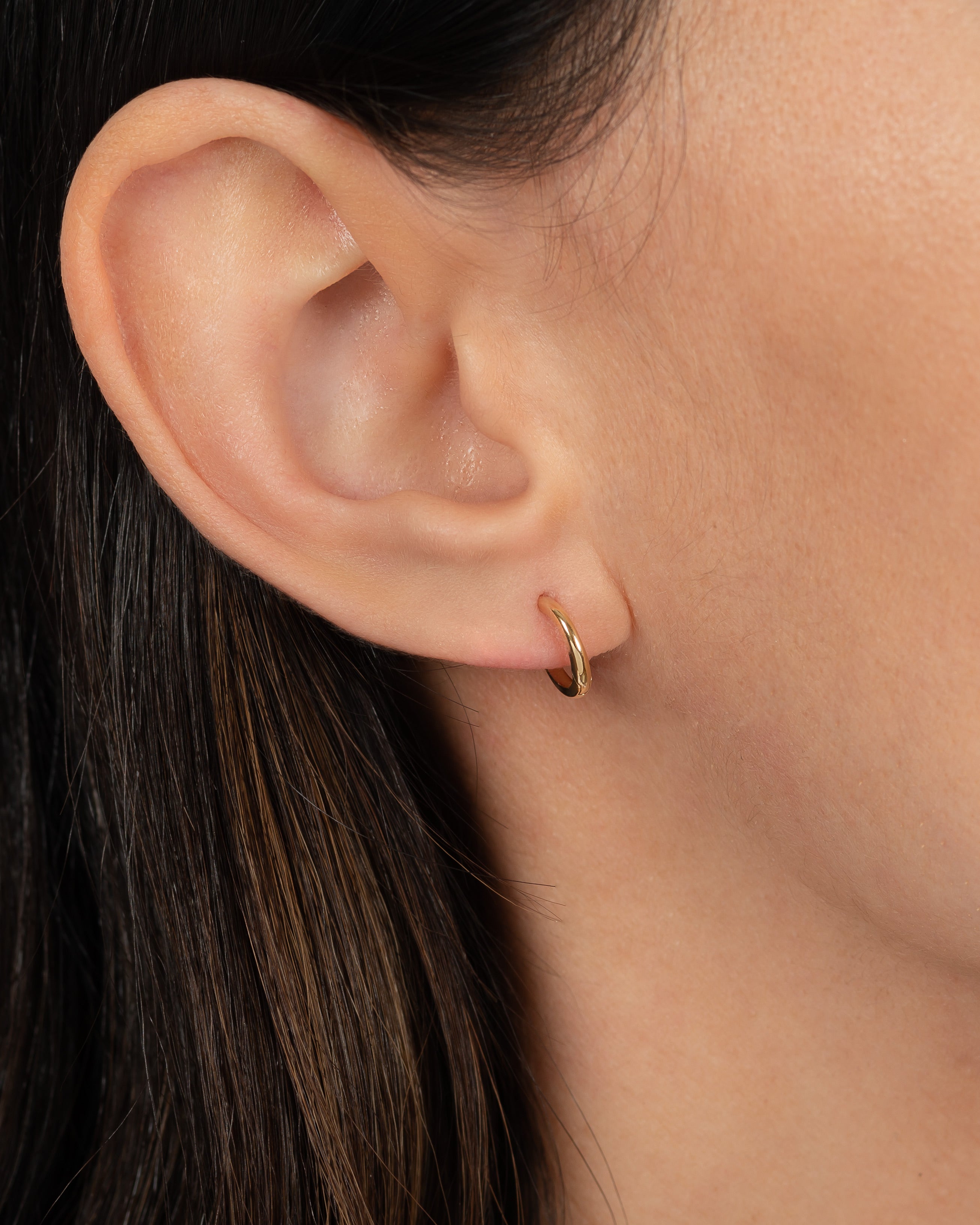 14K Gold Small Huggie Earrings Hoops & Huggies Zoe Lev Jewelry