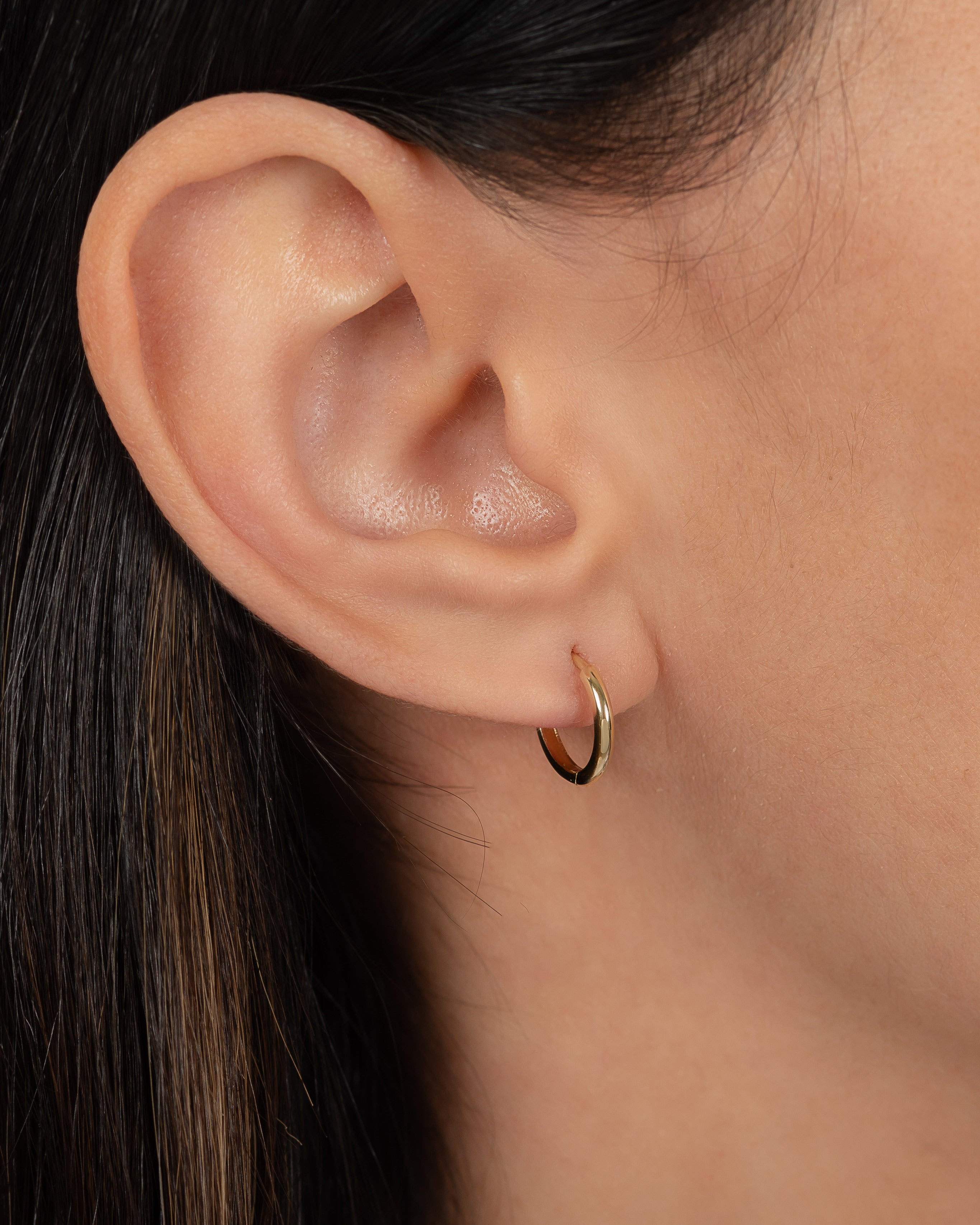 14k Gold Medium Huggie Earrings Hoops & Huggies Zoe Lev Jewelry