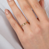 14k Gold Trio Band - Size 8 SAMPLE SALE Zoe Lev Jewelry