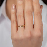 14k Gold Trio Band - Size 8 SAMPLE SALE Zoe Lev Jewelry