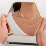 14k Gold Mirror Chain Link Necklace Chains Zoe Lev Jewelry