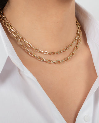 14k Gold Extra Large Open Link Chain Necklace