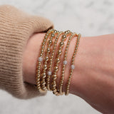 14k Gold 3mm and 5mm Bead Bracelet Bead Bracelets Zoe Lev Jewelry