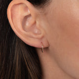 14k Gold Mini Thread Hoop Earrings Hoops & Huggies Zoe Lev Jewelry