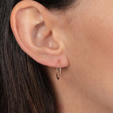 14k Gold Small Thread Hoop Earrings Hoops & Huggies Zoe Lev Jewelry