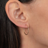 14k Gold Medium Thread Hoop Earrings Hoops & Huggies Zoe Lev Jewelry