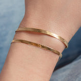 14k Gold Herringbone Bracelet Zoe Lev Jewelry