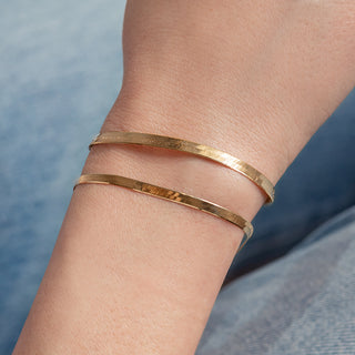 14k Gold Large Herringbone Bracelet