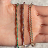 3 Prong Pink Sapphire Tennis Necklace Zoe Lev Jewelry