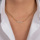 Cuban Link Diamond Name Choker Personalized Zoe Lev Jewelry