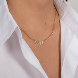 Cuban Link Diamond Name Choker Personalized Zoe Lev Jewelry