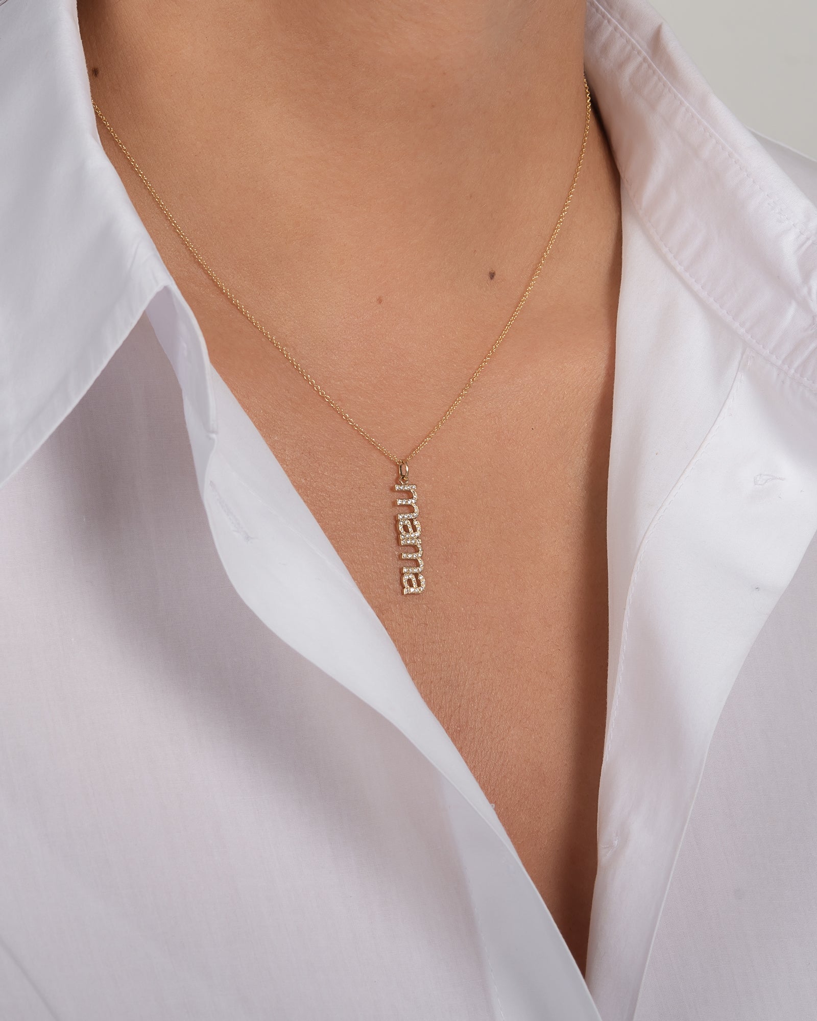 Diamond Name Pendant Personalized Zoe Lev Jewelry