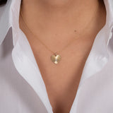 Small One Love Heart Necklace Zoe Lev Jewelry