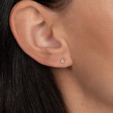 Pear Bezel Diamond Stud Earrings Studs Zoe Lev Jewelry
