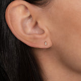 Pear Bezel Diamond Stud Earrings Studs Zoe Lev Jewelry