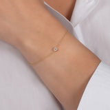 Large Bezel Diamond Bracelet Zoe Lev Jewelry