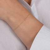 Mini Bezel Diamond Bracelet Zoe Lev Jewelry
