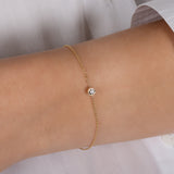 Large Bezel Diamond Bracelet Zoe Lev Jewelry