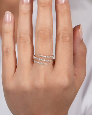 Pave Diamond Spiral Ring