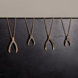 14k Gold Wishbone Necklace Zoe Lev Jewelry