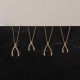 Kids 14k Gold Mini Wishbone Necklace Kids Zoe Lev Jewelry