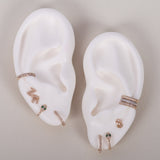 Bold Triple Row Diamond Huggie Earrings SAMPLE SALE Zoe Lev Jewelry