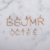 14k Gold Large Initial Nail Pendant Personalized Zoe Lev Jewelry