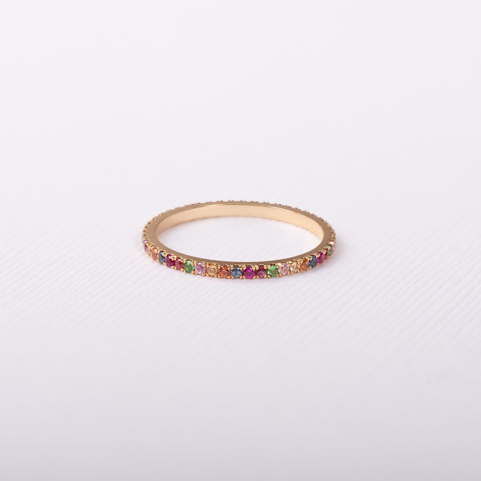 Rainbow Eternity Band - 4 SAMPLE SALE Zoe Lev Jewelry