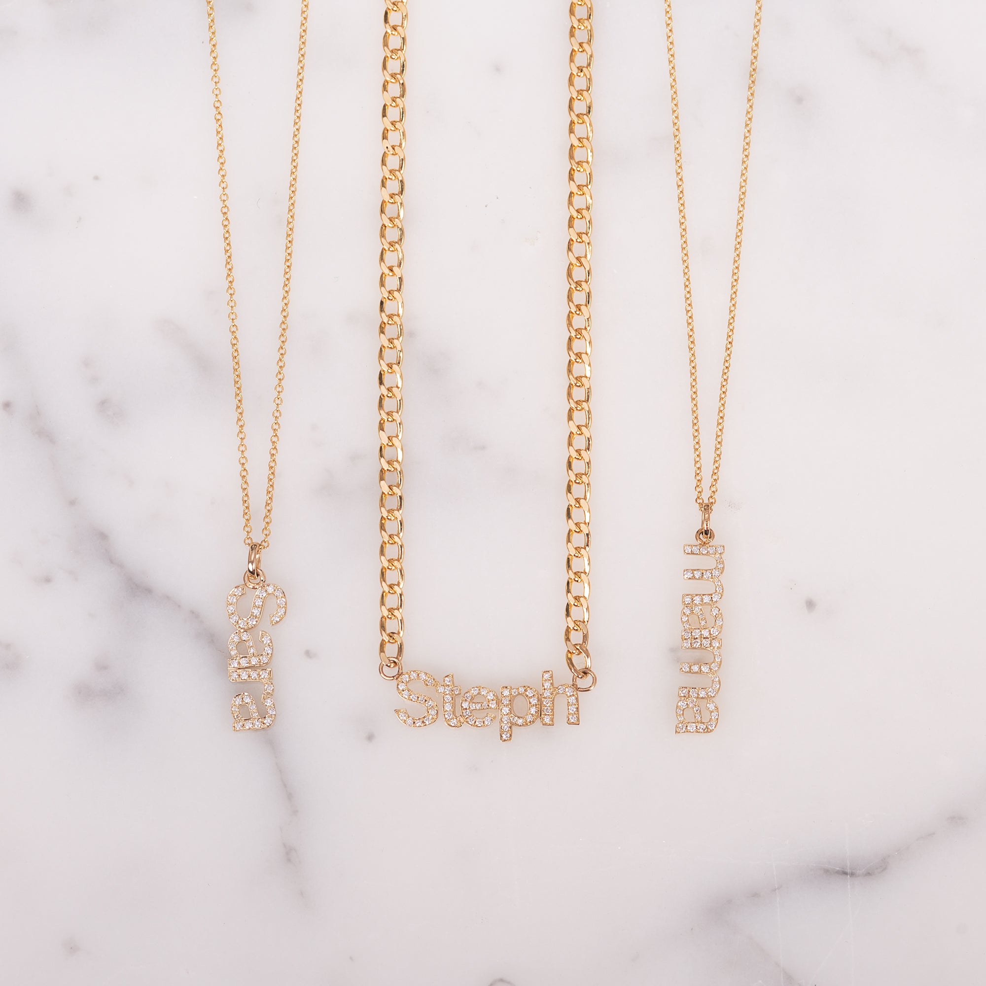 Cuban Link Diamond Name Choker Personalized Zoe Lev Jewelry