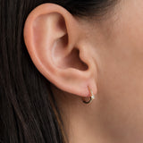 Diamond Bezel Hoop Earrings Hoops & Huggies Zoe Lev Jewelry