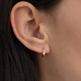 Diamond Bezel Hoop Earrings Hoops & Huggies Zoe Lev Jewelry